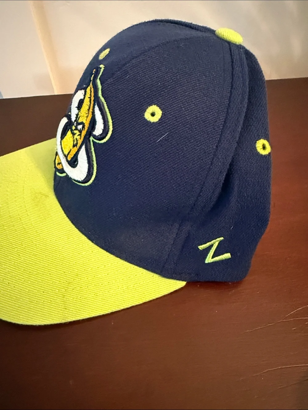 Savannah Bananas Navy Blue and Lime Green Logo Hat